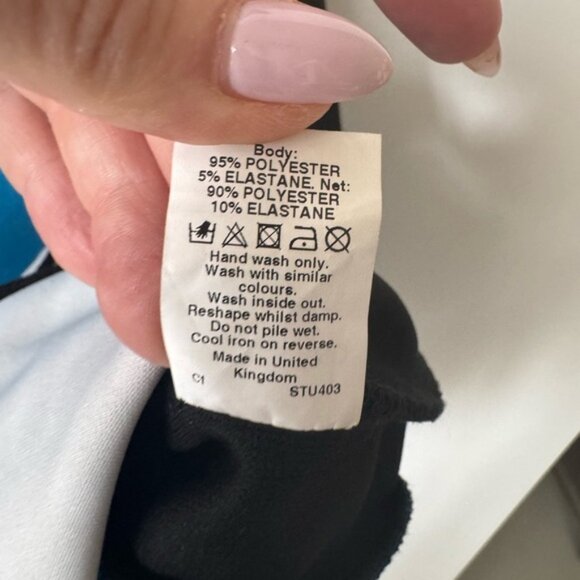 River Island Royal Blue & Black Patterned Dress – Size 8 - Picture 10 of 16